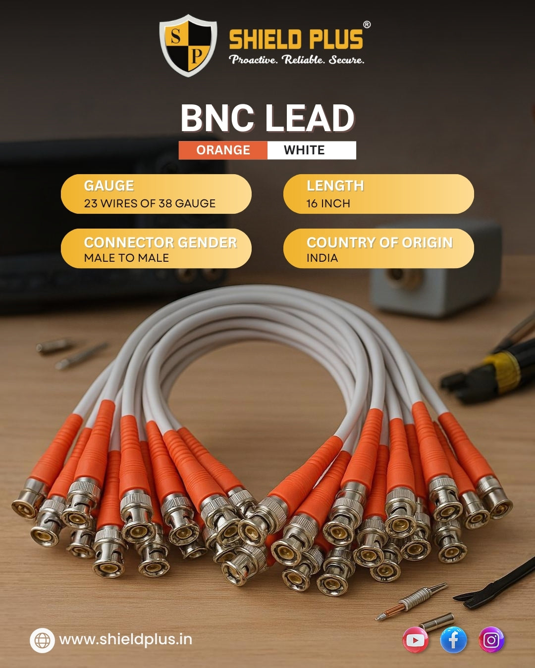 SP-BNC LEAD (23/38 GAUGE)