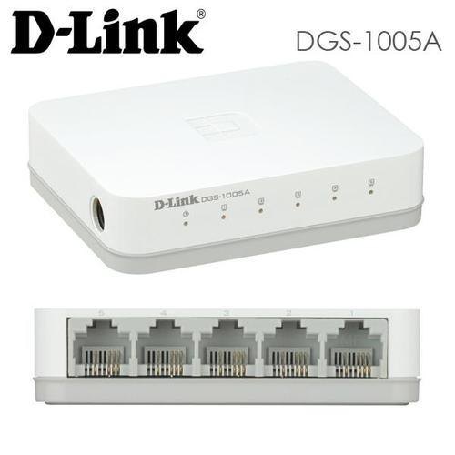 D-LINK 5 PORT GIGABIT DESKTOP SWITCH (10/100/1000 MBPS)-DGS-1005A