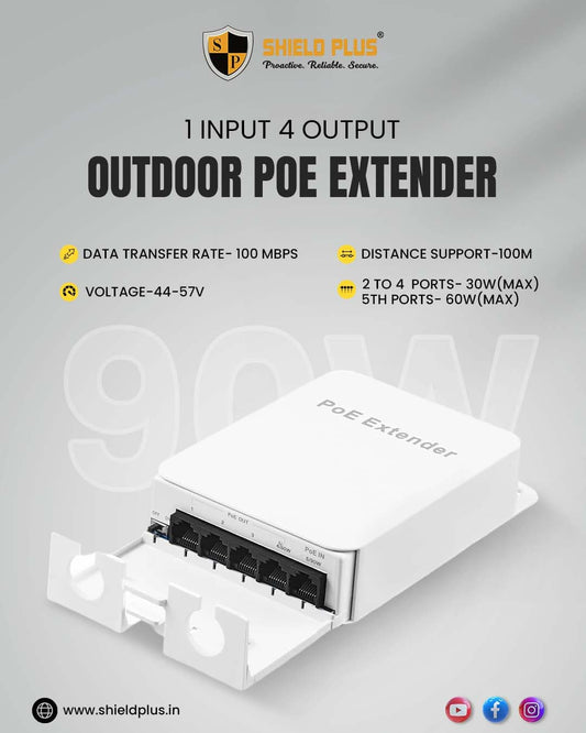 SP-OUTDOOR POE EXTENDER 1 INPUT 4 OUTPUT