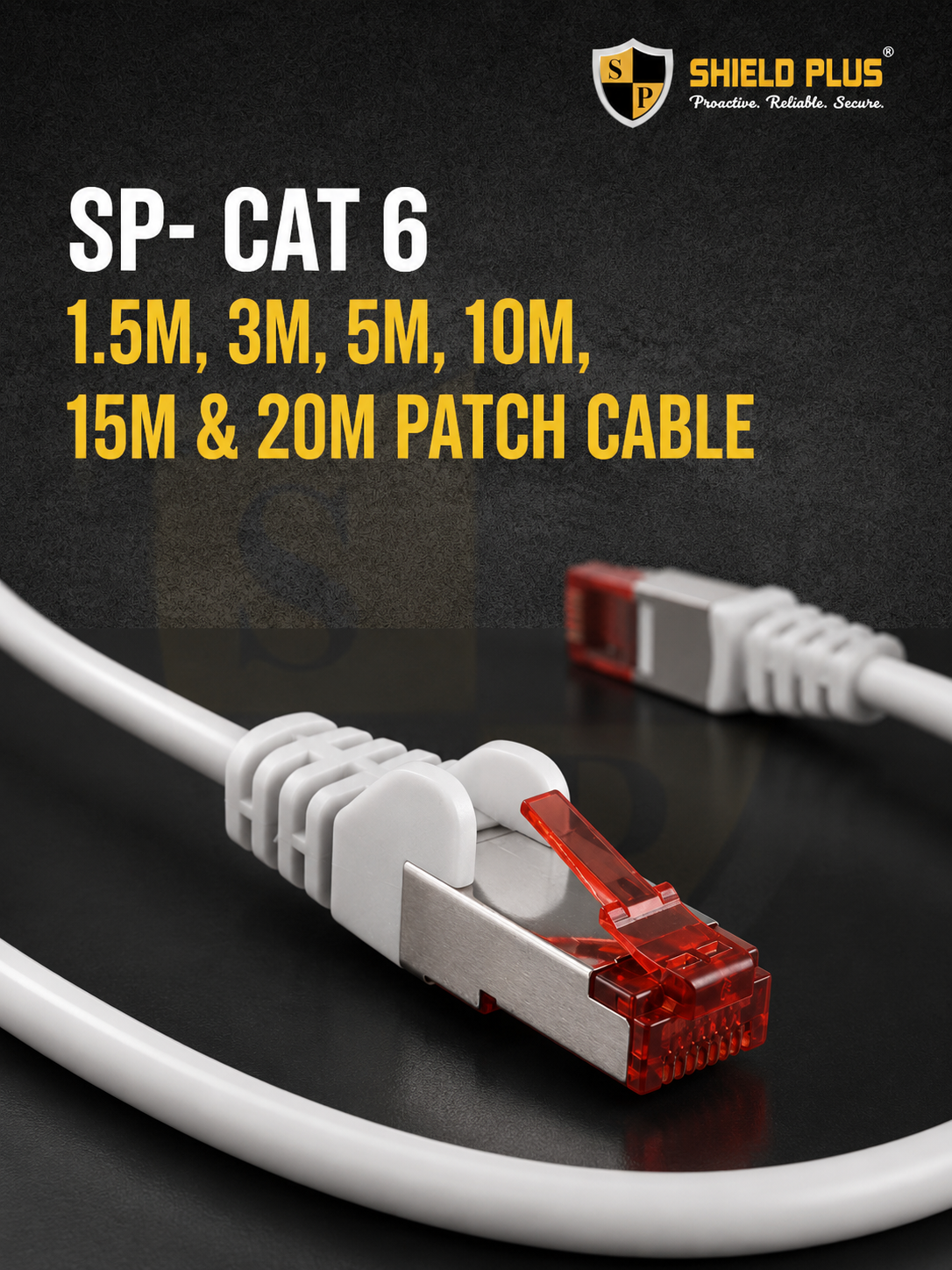 SP- CAT 6 1.5M, 3M, 5M, 10M, 15M, and 20M PATCH CABLE