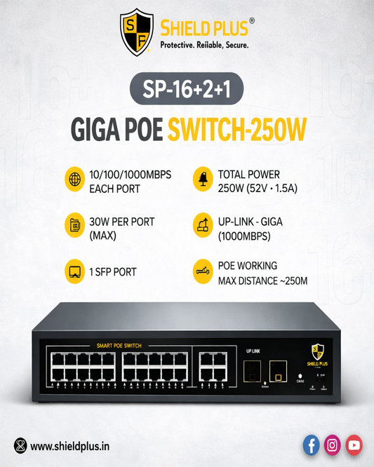 SP-16+2+1 GIGA POE SWITCH-250W
