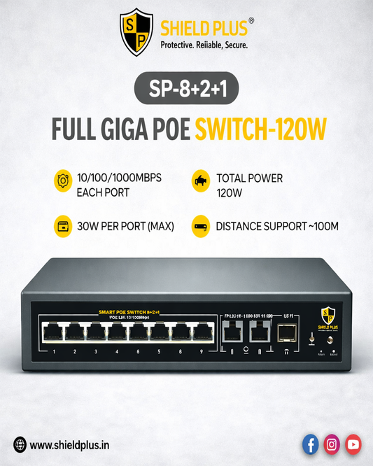 SP-8+2+1 FULL GIGA POE SWITCH -120W