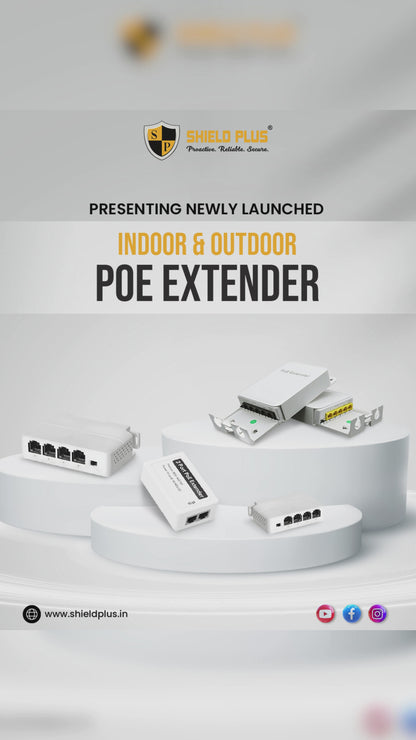 SP- INDOOR POE EXTENDER 1 INPUT 2 OUTPUT (100 MBPS)