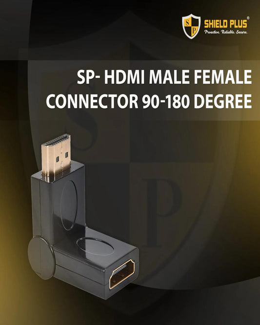 SP- HDMI MALE FEMALE CONNECTOR 90-180 DEGREE