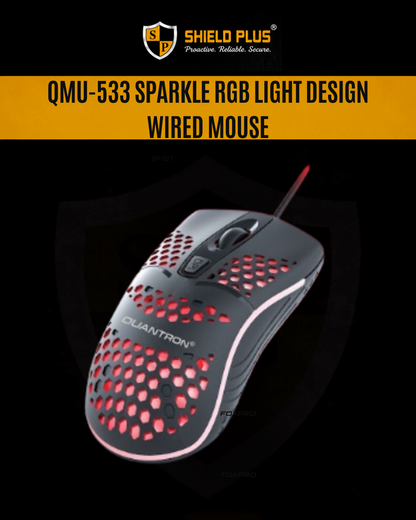 QMU-533 SPARKLE RGB LIGHT DESIGN WIRED MOUSE