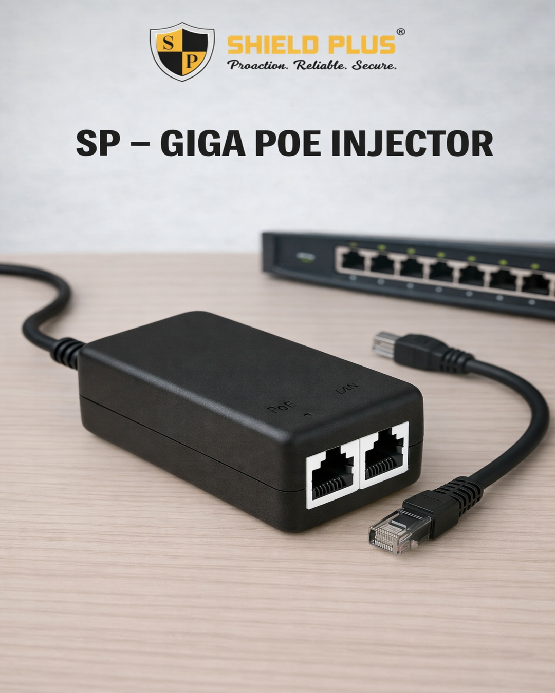 SP- GIGA POE INJECTOR – Shield Plus